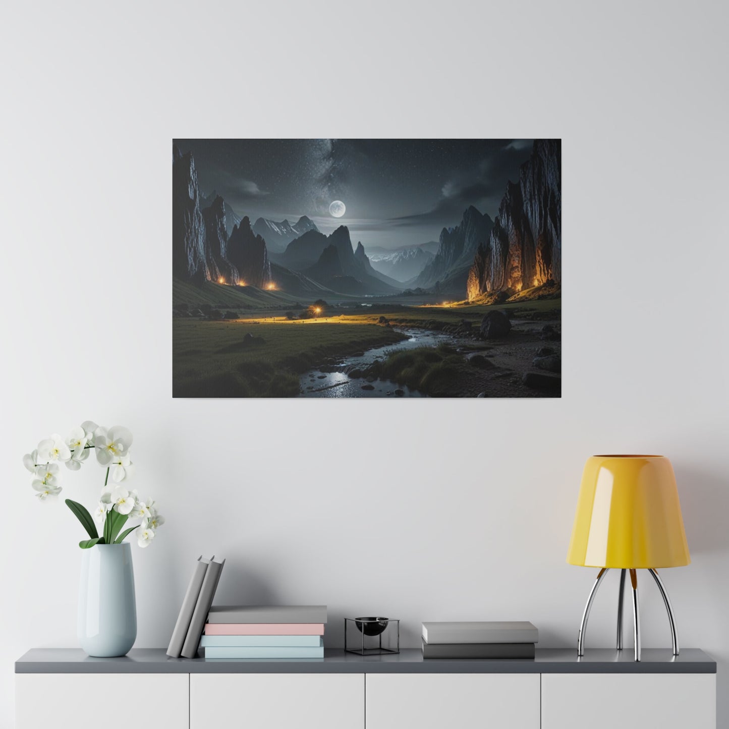 The Place Between the Cliffs, Wall Art, Matte Canvas, Stretched, 0.75"