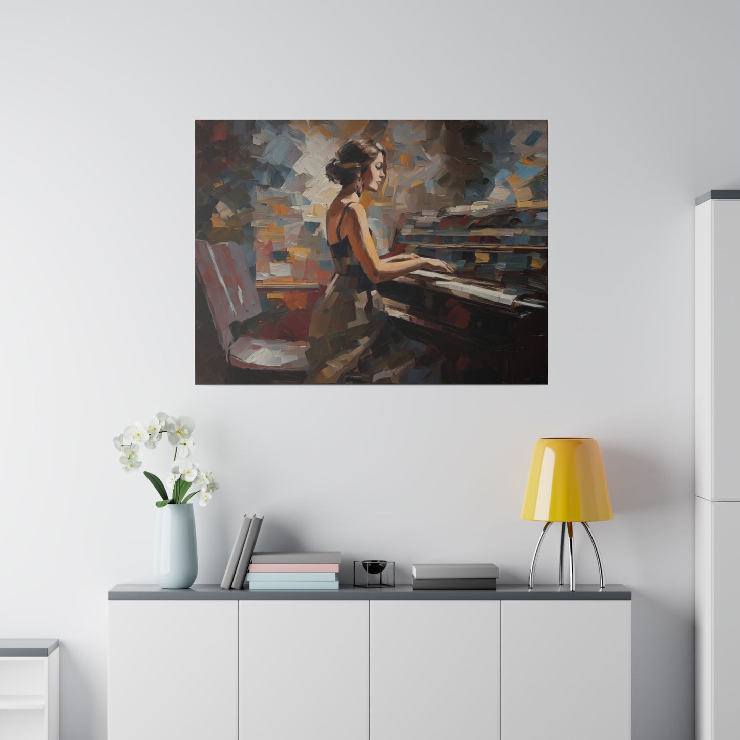 Piano, Wall Art, Matte Canvas, Stretched, 0.75"