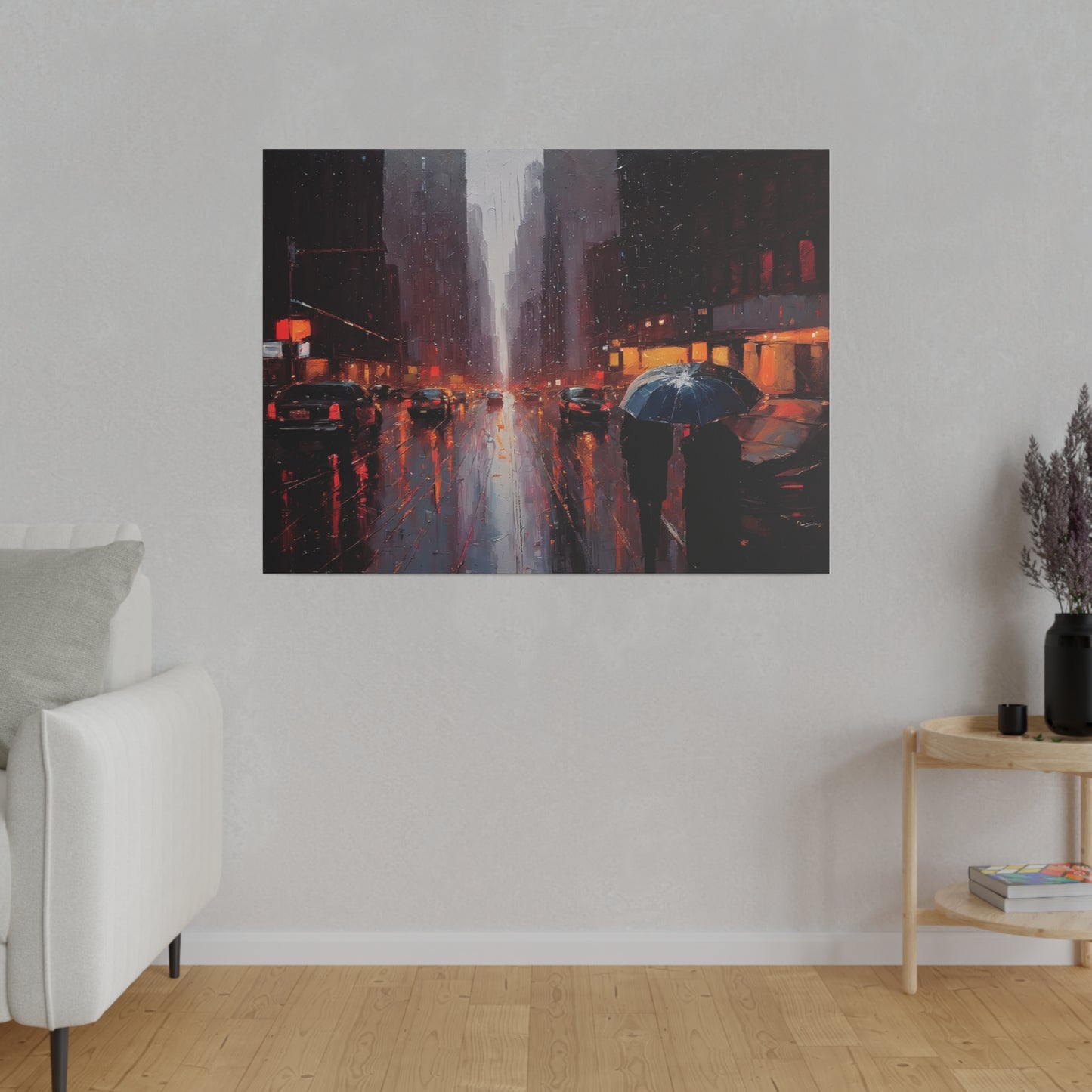 City Streets, Wall Art, Matte Canvas, Stretched, 0.75"