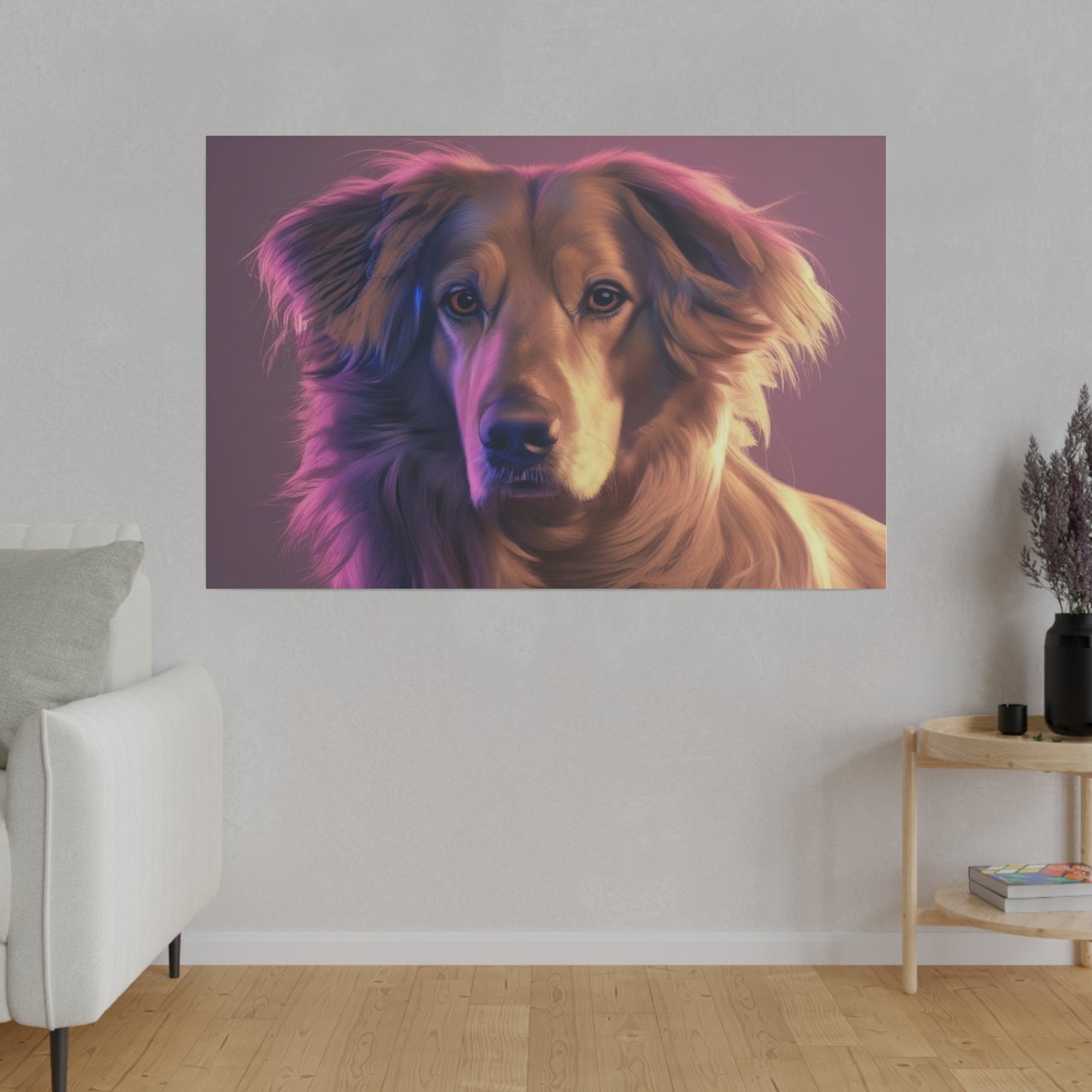 Dog, Wall Art, Matte Canvas, Stretched, 0.75"