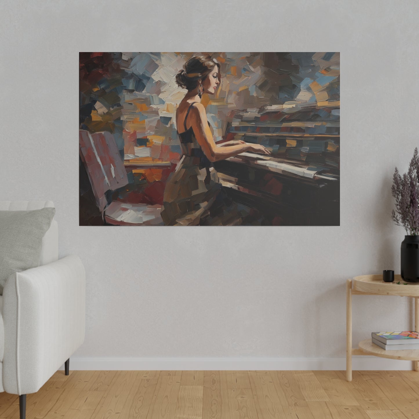 Piano, Wall Art, Matte Canvas, Stretched, 0.75"