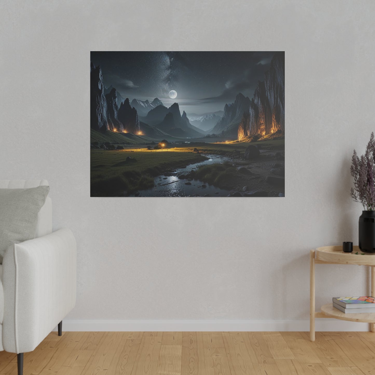 The Place Between the Cliffs, Wall Art, Matte Canvas, Stretched, 0.75"