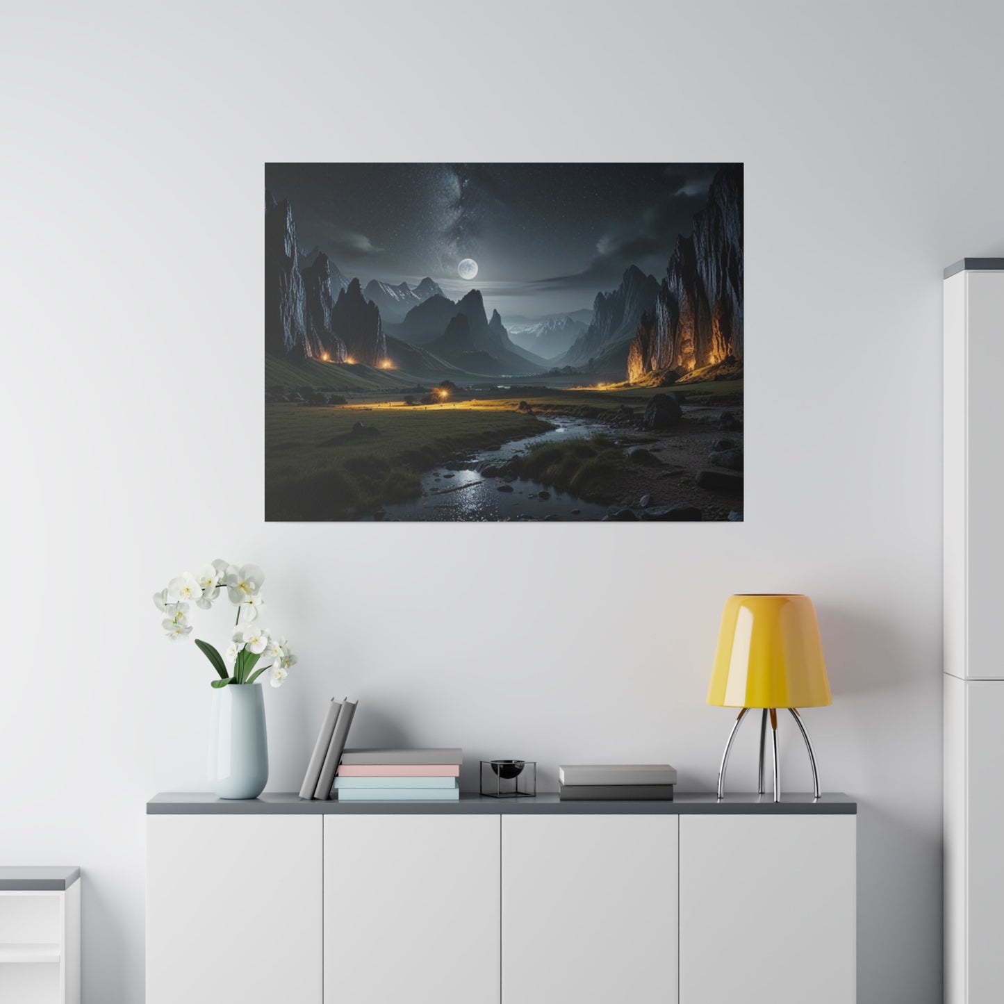 The Place Between the Cliffs, Wall Art, Matte Canvas, Stretched, 0.75"