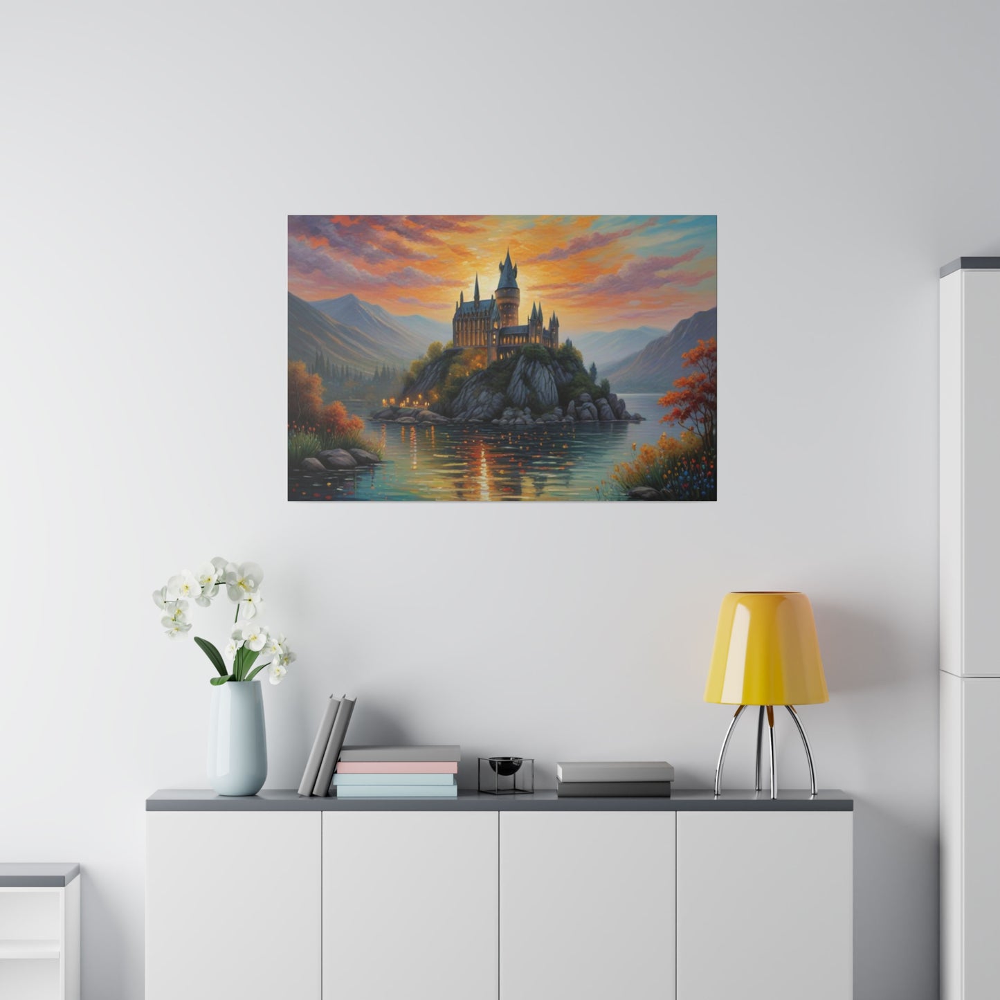 Hogwarts Like Castle, Wall Art, Matte Canvas, Stretched, 0.75"