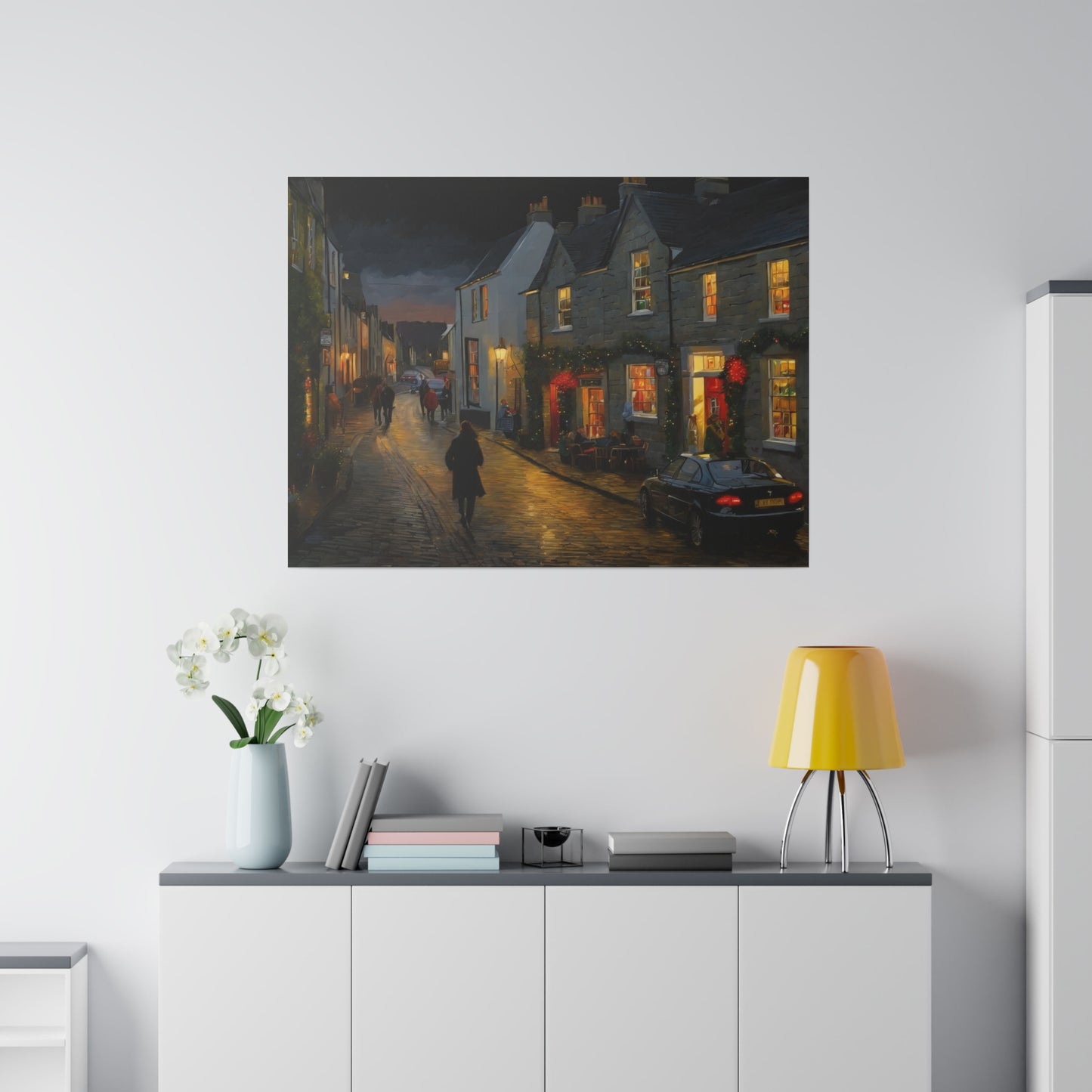 Calm Town, Wall Art, Matte Canvas, Stretched, 0.75"