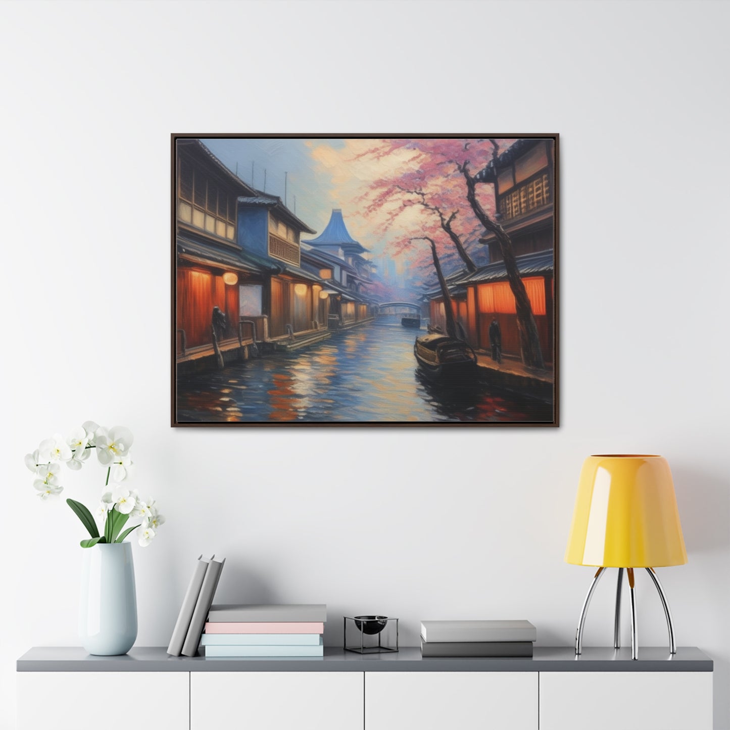 Japanese Canal, Wall Art, Gallery Canvas Wraps, Horizontal Frame