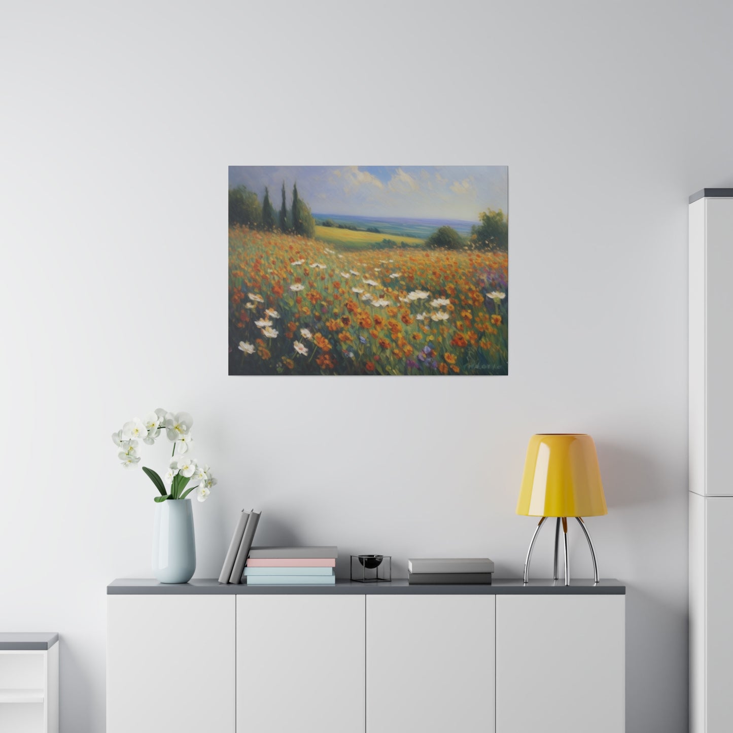 Field of flowers, Matte Canvas, Stretched, 0.75"