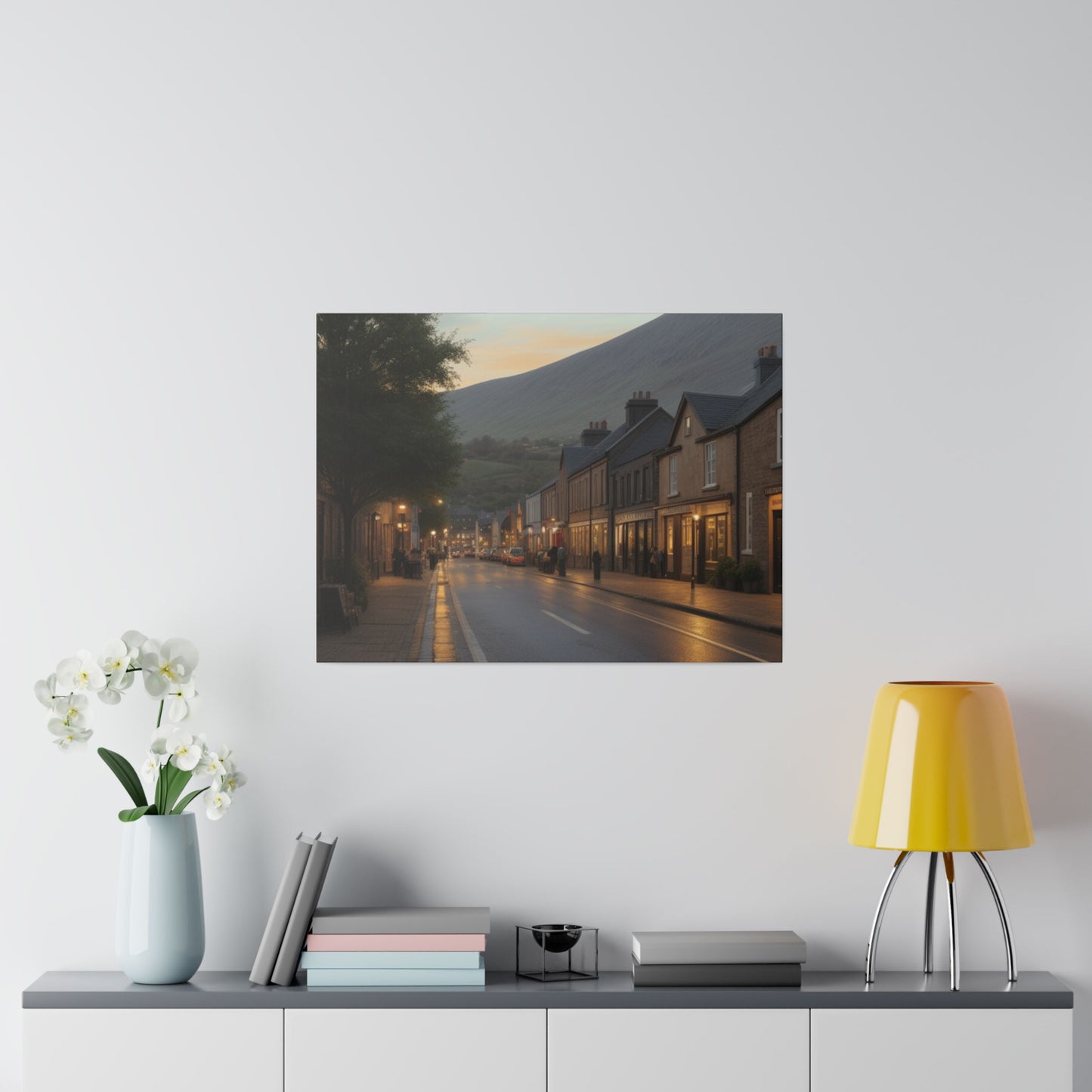 Town, Wall Art, Matte Canvas, Stretched, 0.75"