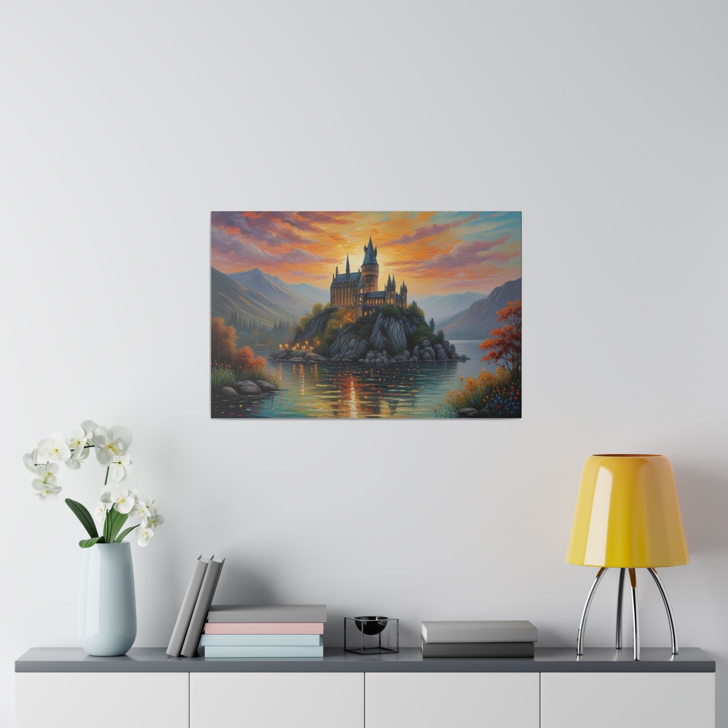 Hogwarts Like Castle, Wall Art, Matte Canvas, Stretched, 0.75"