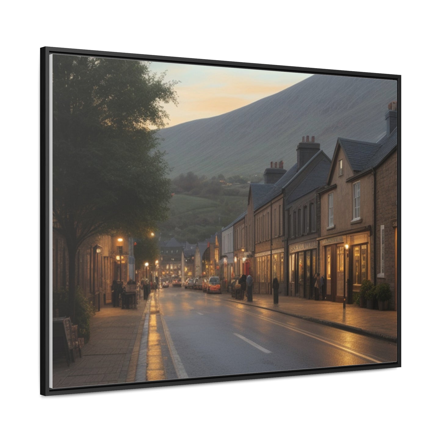 Town, Wall Art, Gallery Canvas Wraps, Horizontal Frame