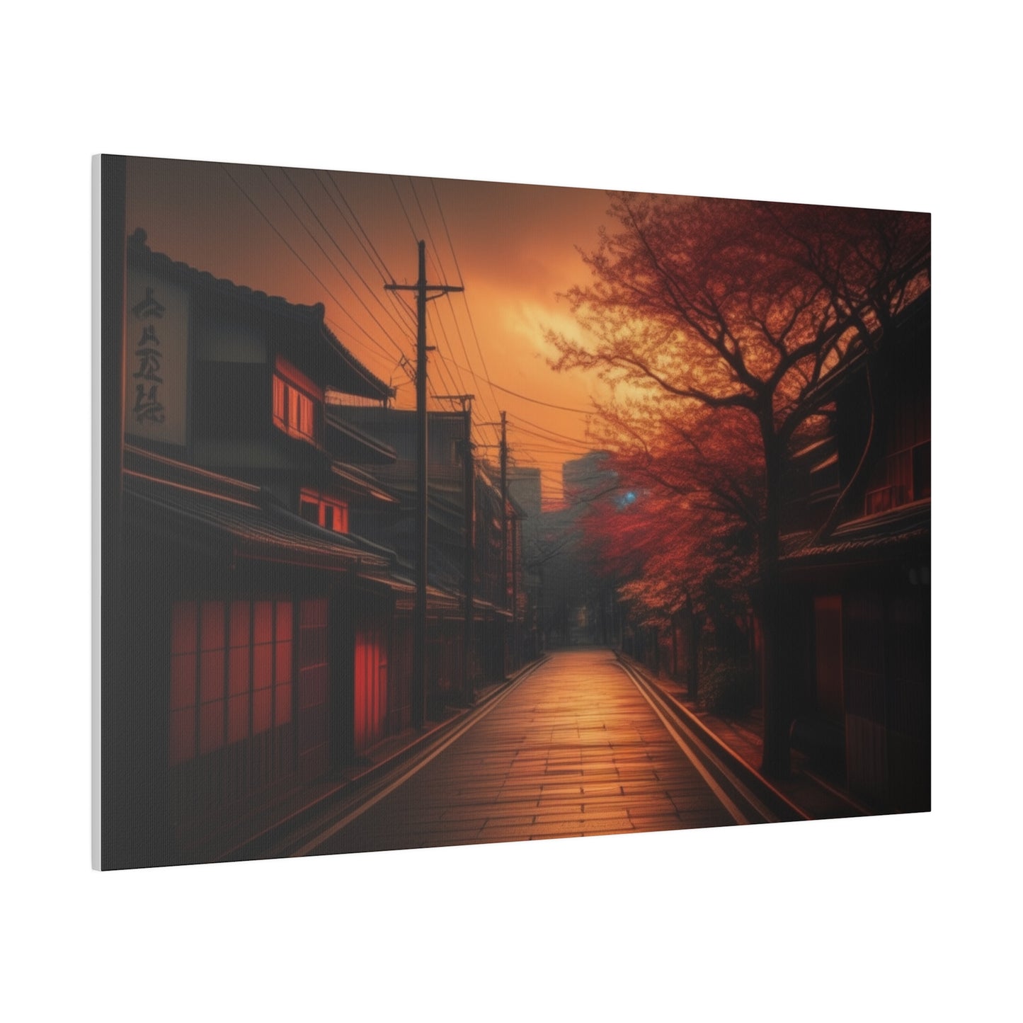 Japanese Village, Wall Art, Matte Canvas, Stretched, 0.75"