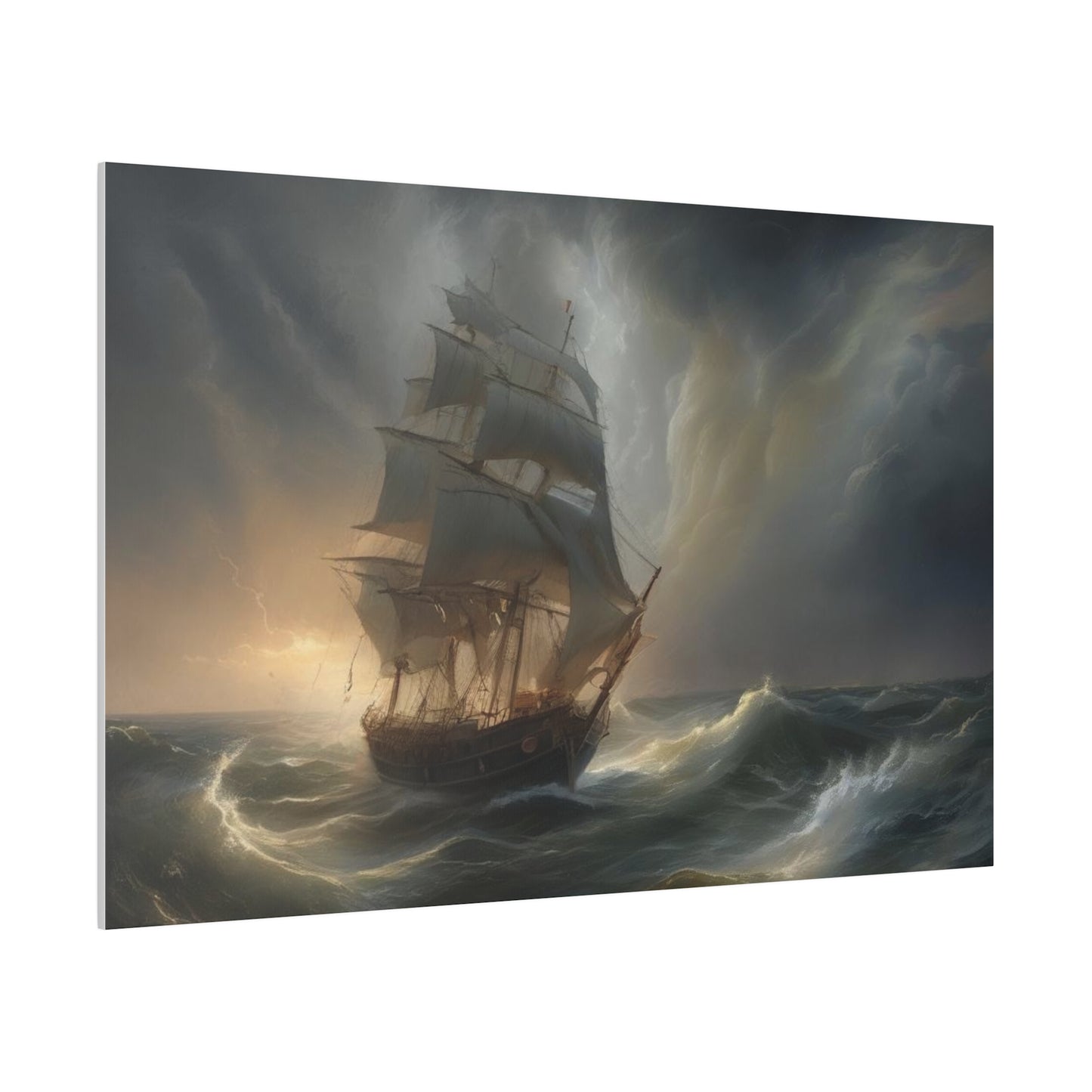 Sailing the Storm, Wall Art, Matte Canvas, Stretched, 0.75"