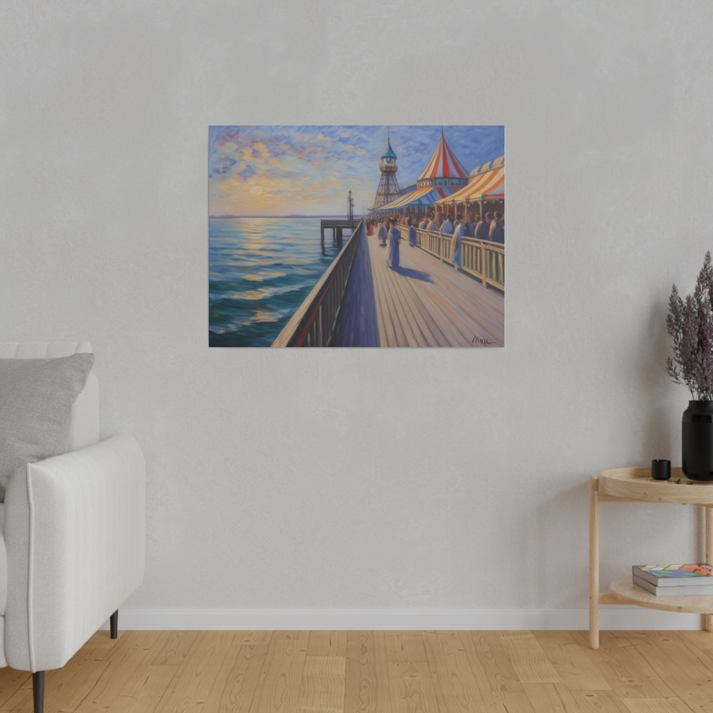 Pier, Wall Art, Matte Canvas, Stretched, 0.75"