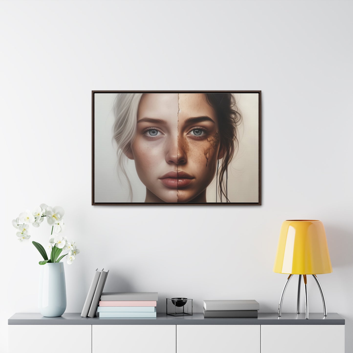 Woman, Face, Wall Art, Gallery Canvas Wraps, Horizontal Frame