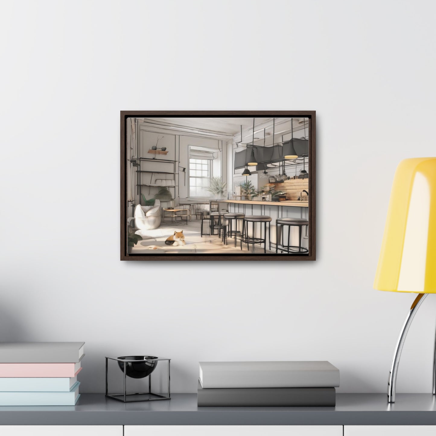 Cat, Kitchen, Gallery Canvas Wraps, Horizontal Frame