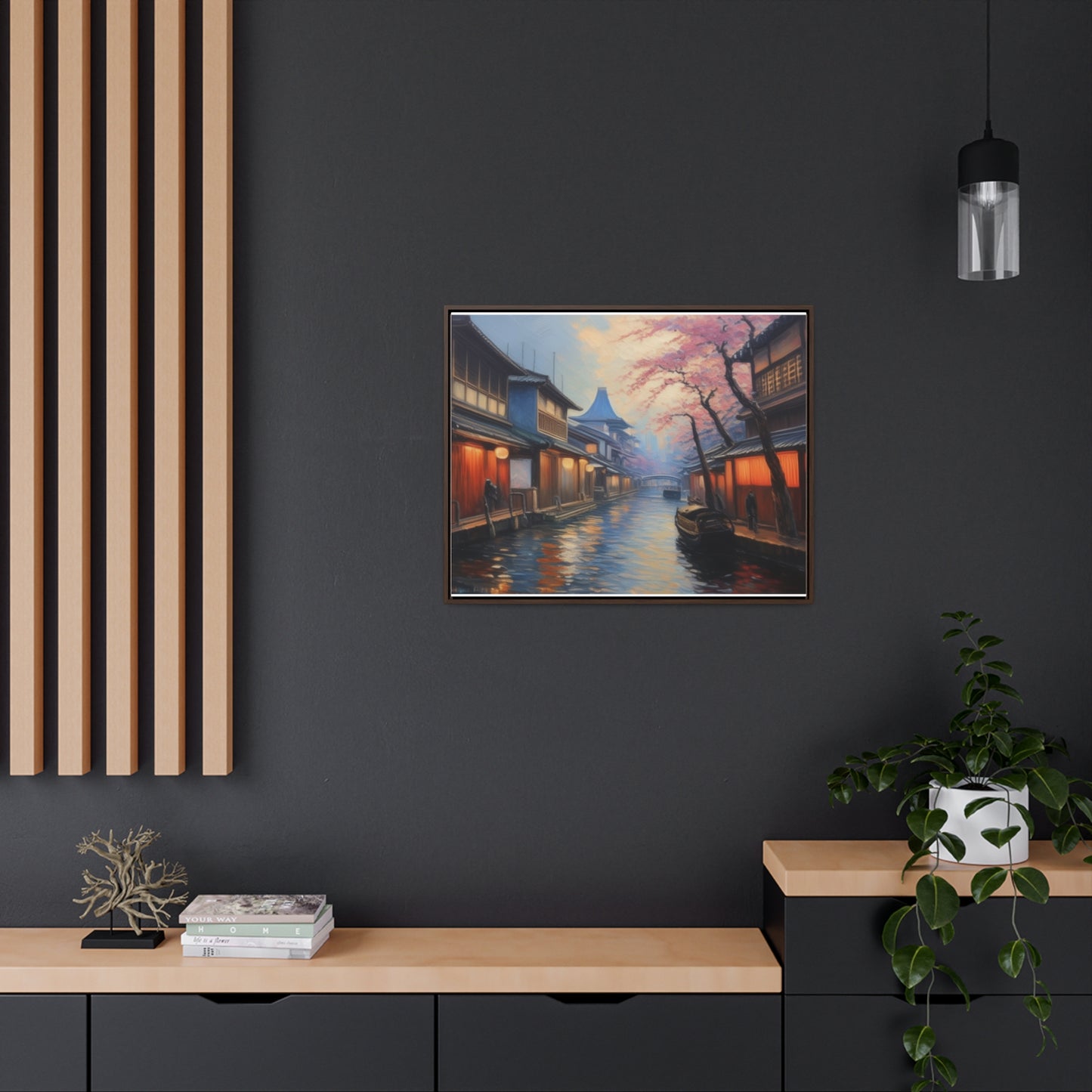 Japanese Canal, Wall Art, Gallery Canvas Wraps, Horizontal Frame