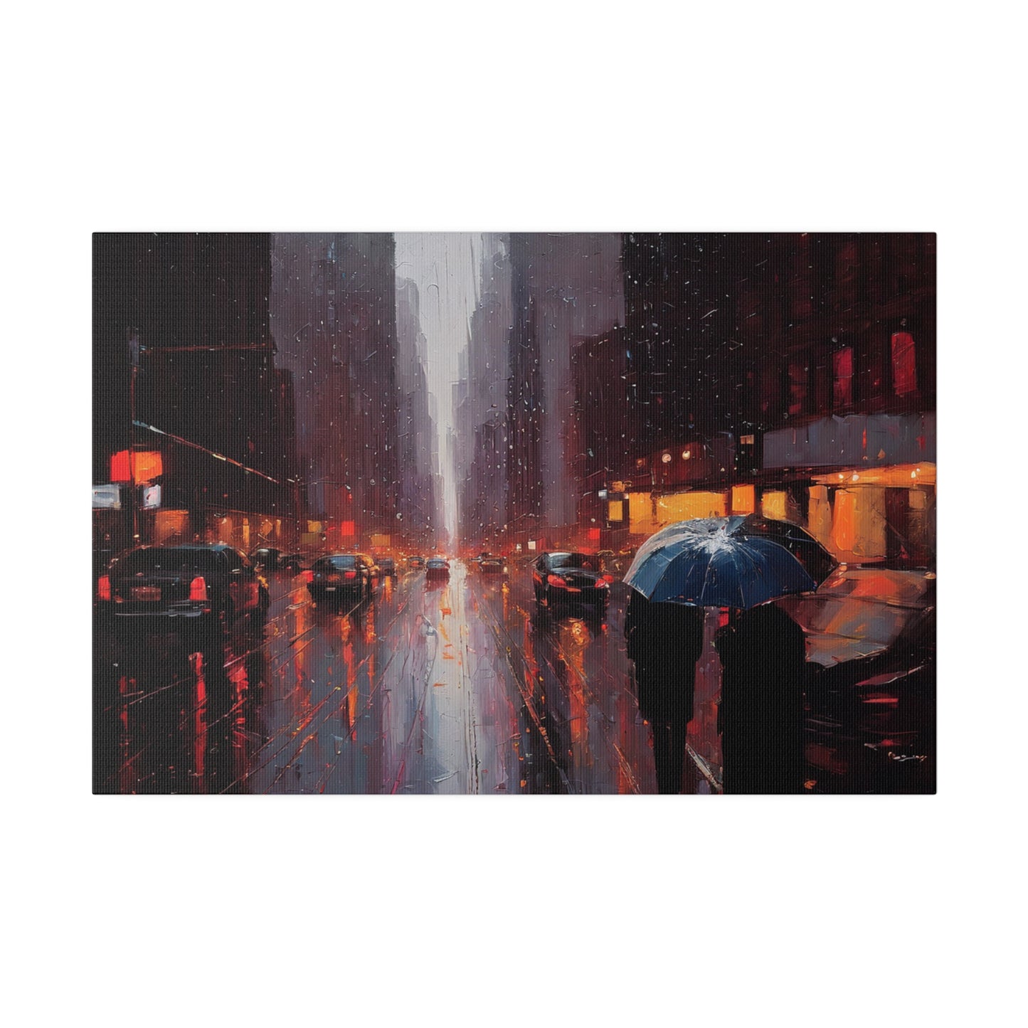 City Streets, Wall Art, Matte Canvas, Stretched, 0.75"