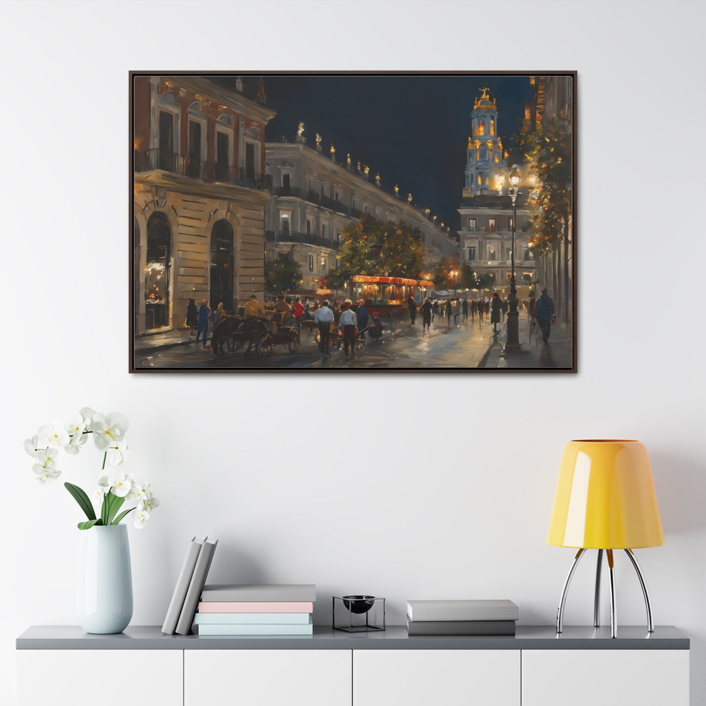 Night Walk, Wall Art, Gallery Canvas Wraps, Horizontal Frame