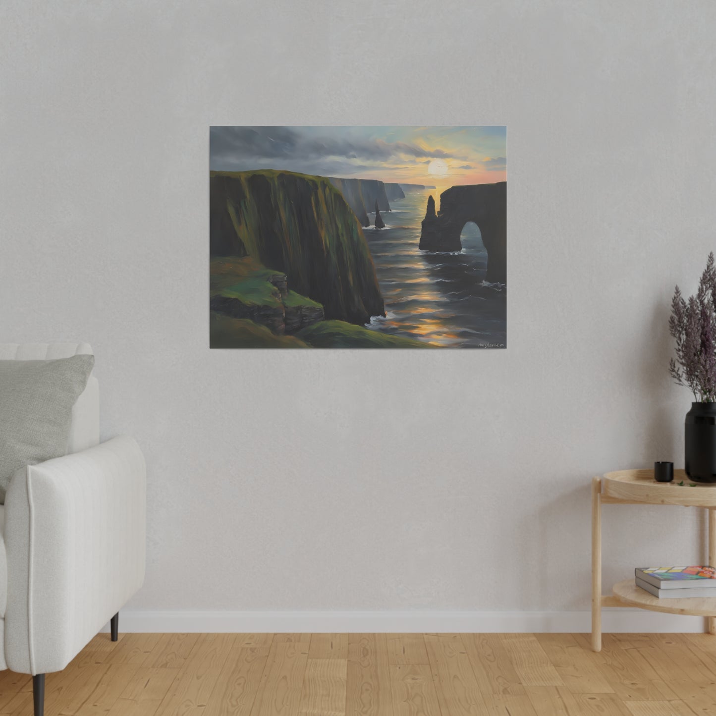 Irish Cliffs, Wall Art, Matte Canvas, Stretched, 0.75"