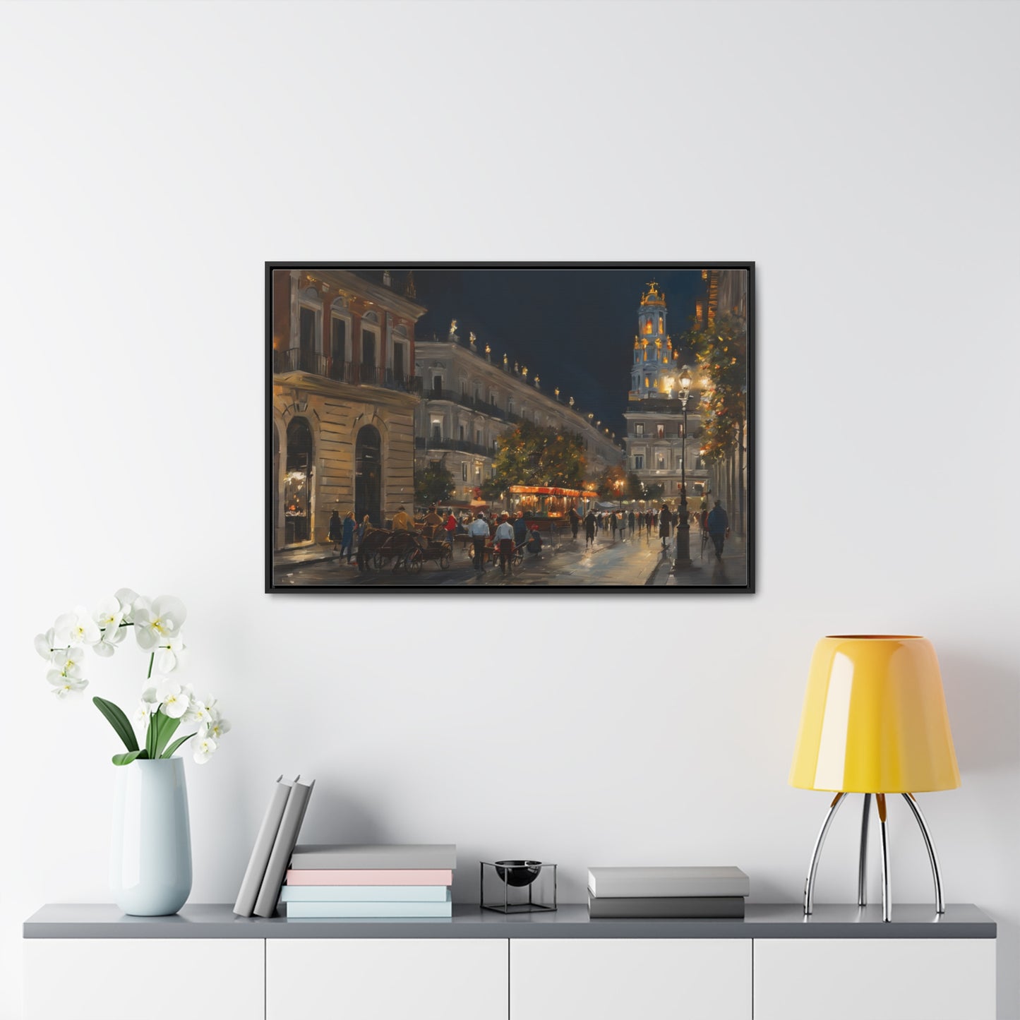 Night Walk, Wall Art, Gallery Canvas Wraps, Horizontal Frame