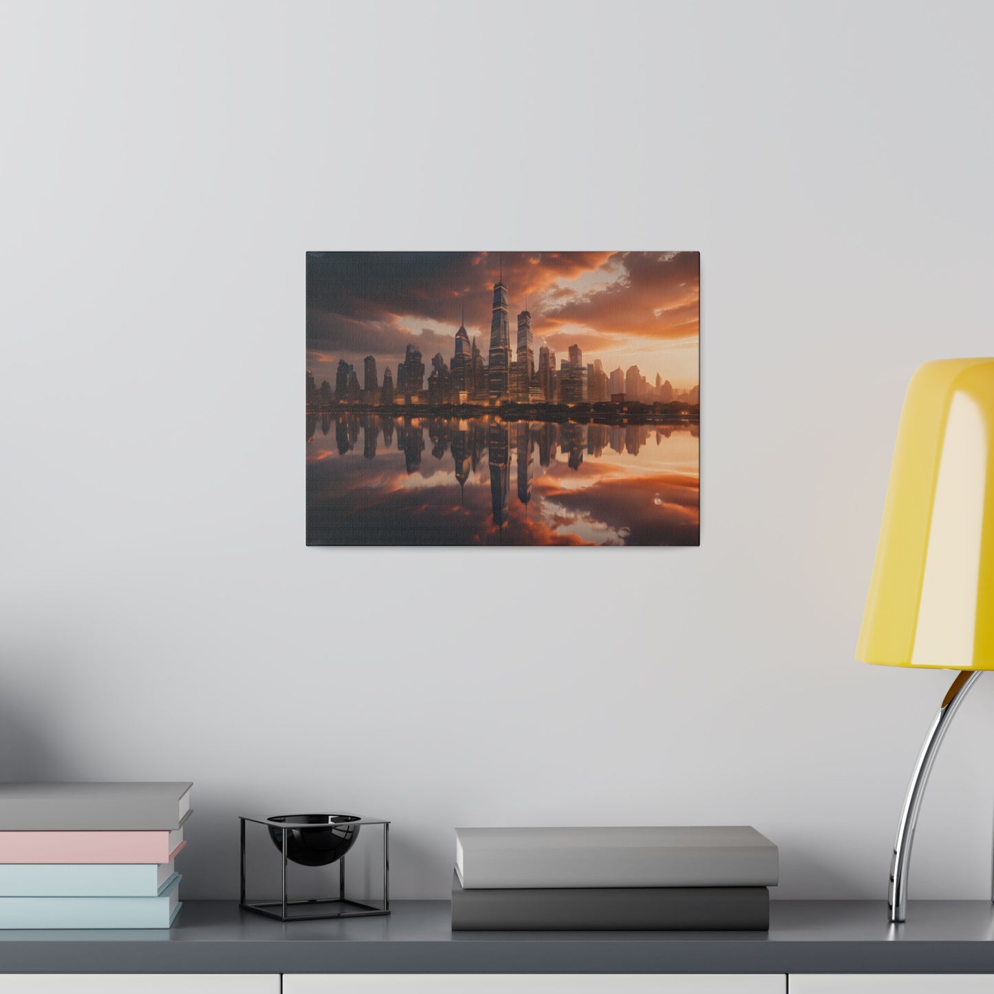 City lights, Wall Art, Matte Canvas, Stretched, 0.75"