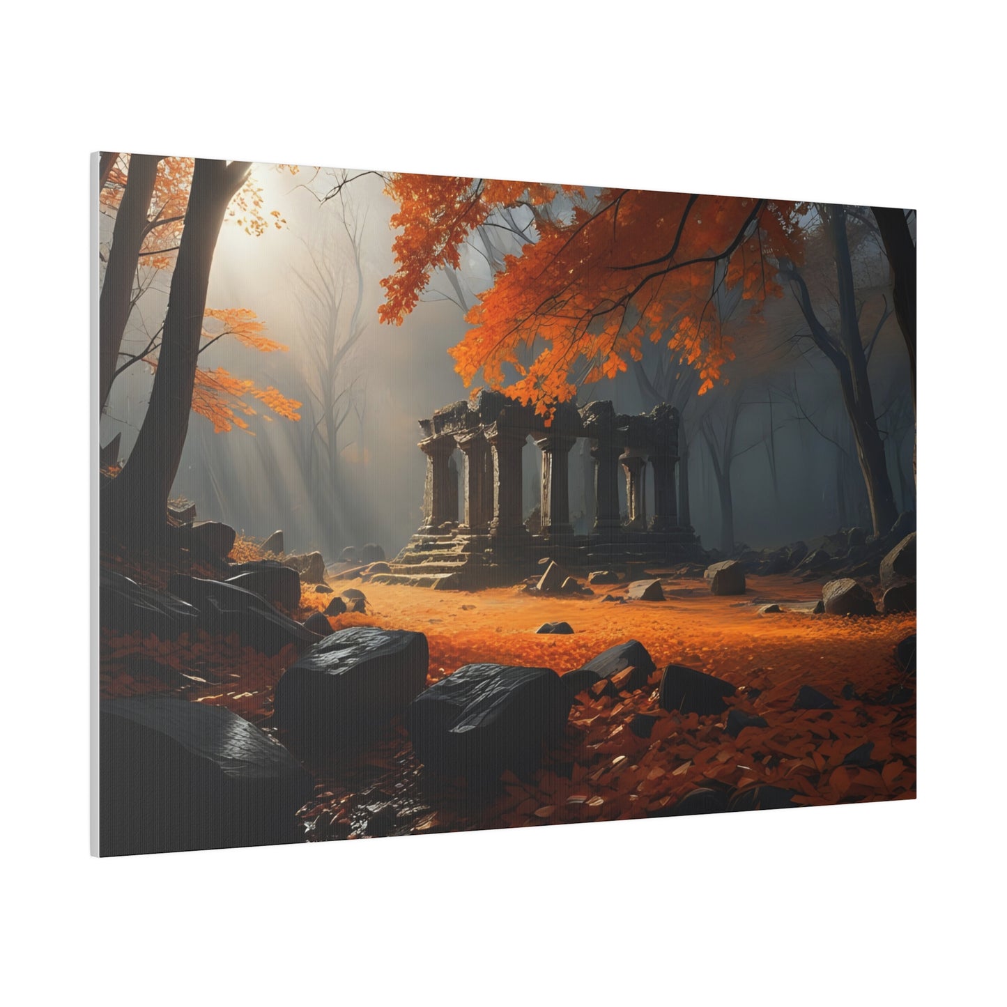 Ruins in the Woods, Wall Art, Matte Canvas, Stretched, 0.75"