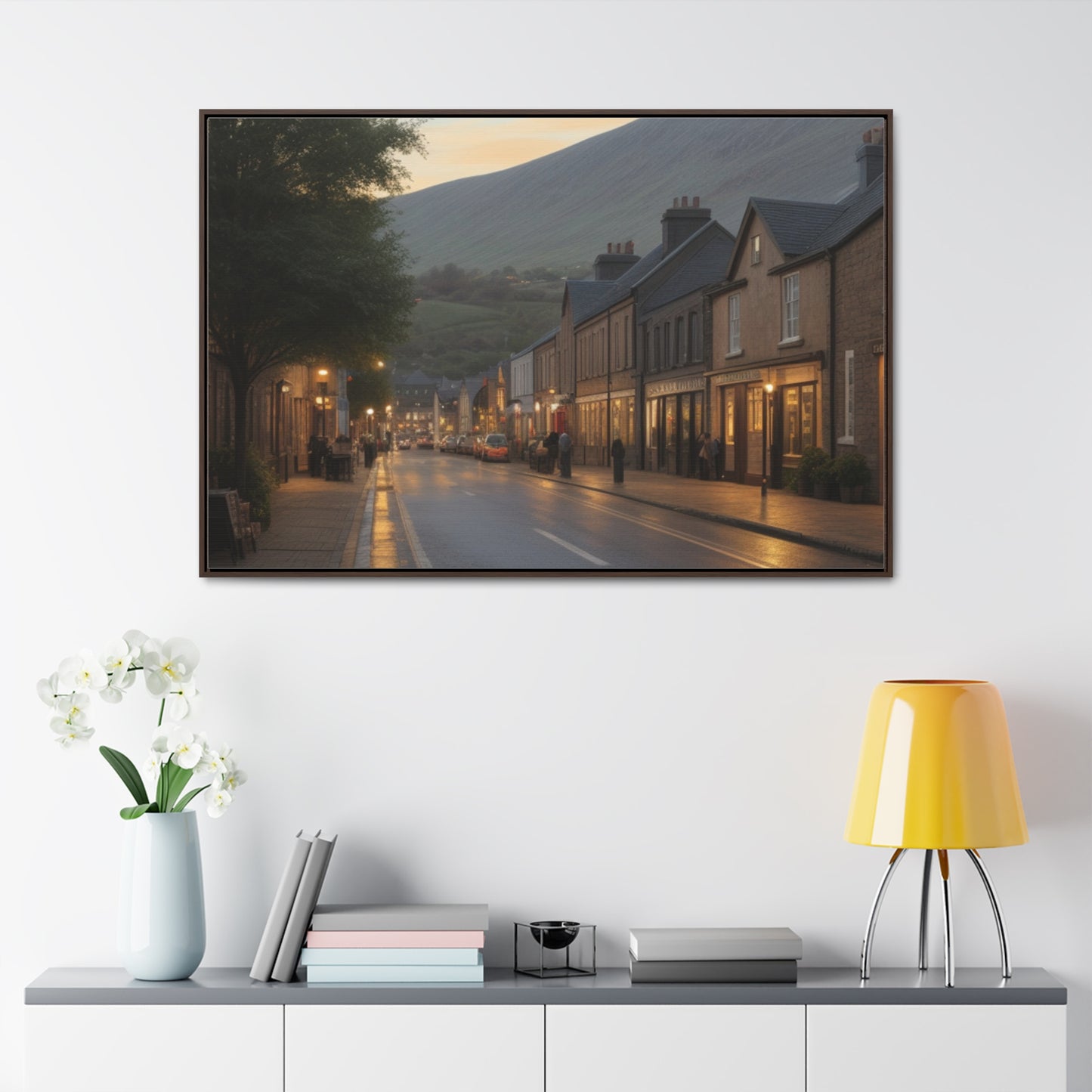 Town, Wall Art, Gallery Canvas Wraps, Horizontal Frame