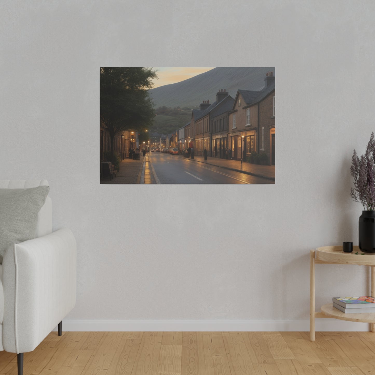 Town, Wall Art, Matte Canvas, Stretched, 0.75"