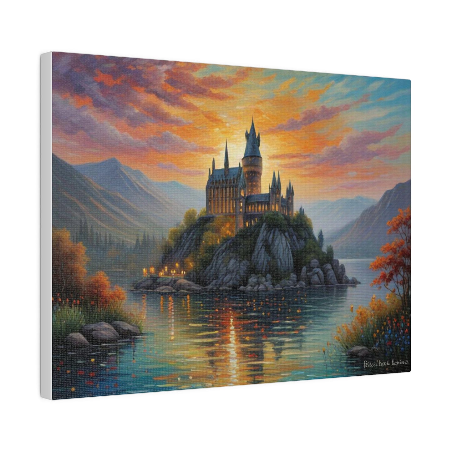 Hogwarts Like Castle, Wall Art, Matte Canvas, Stretched, 0.75"