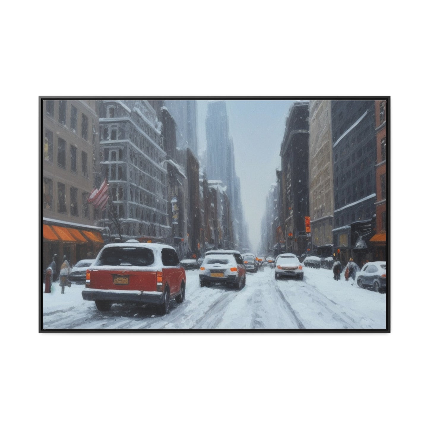 Snowy City, Wall Art, Gallery Canvas Wraps, Horizontal Frame