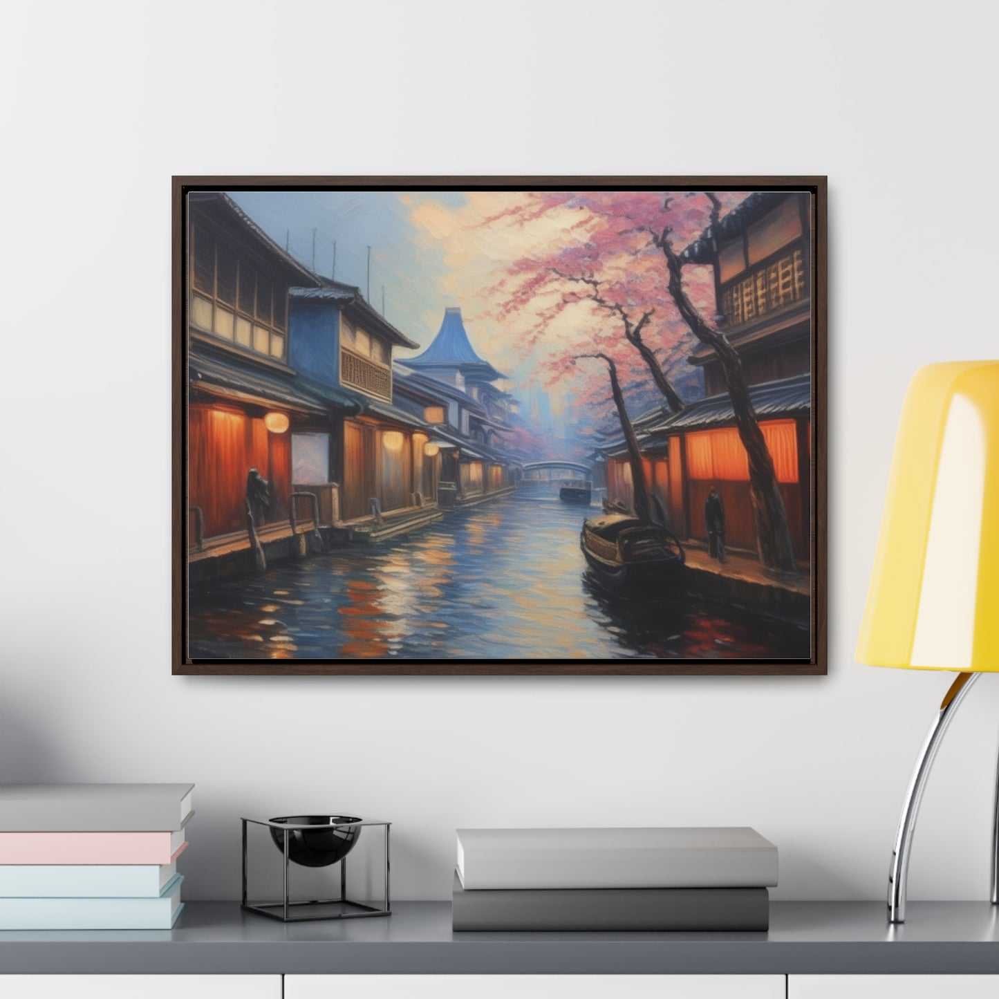 Japanese Canal, Wall Art, Gallery Canvas Wraps, Horizontal Frame