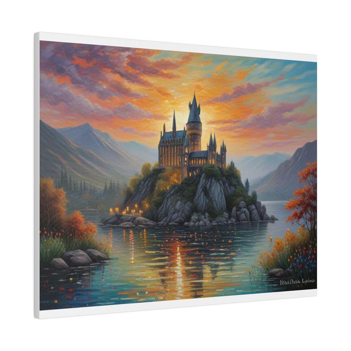 Hogwarts Like Castle, Wall Art, Matte Canvas, Stretched, 0.75"