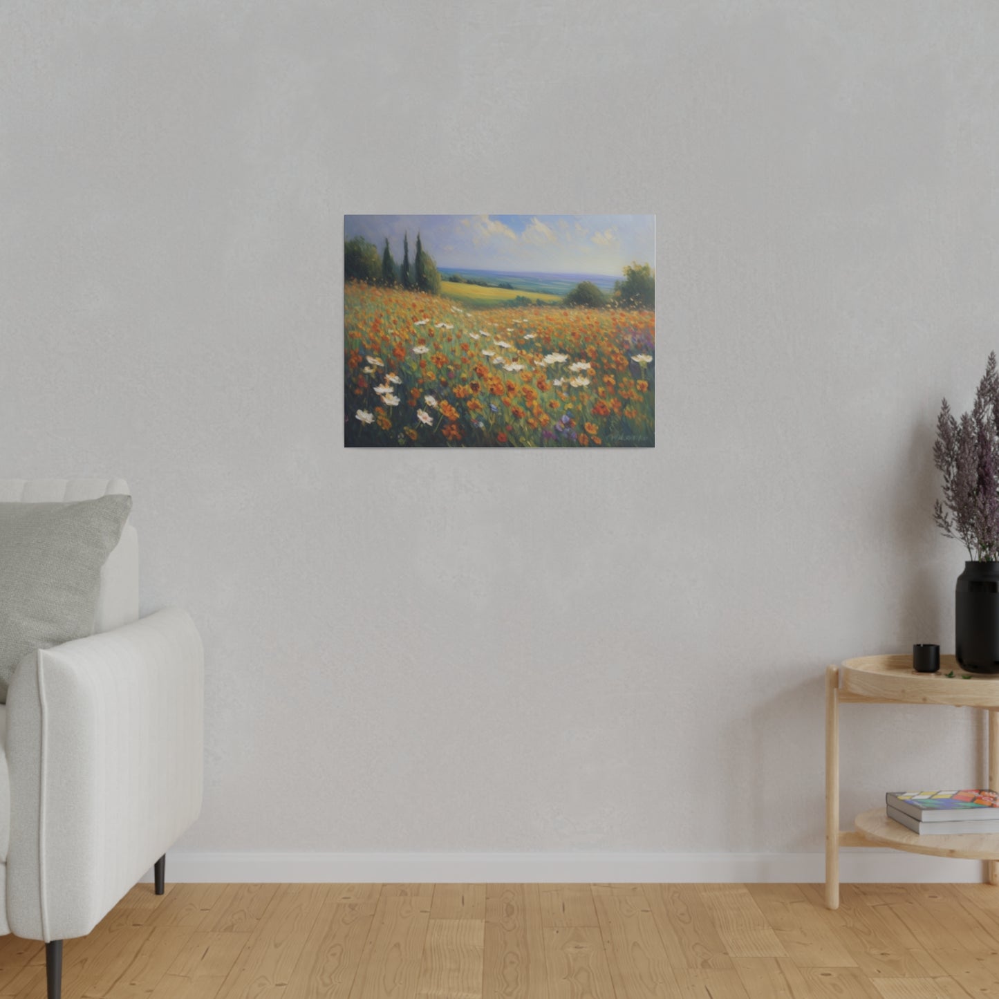 Field of flowers, Matte Canvas, Stretched, 0.75"