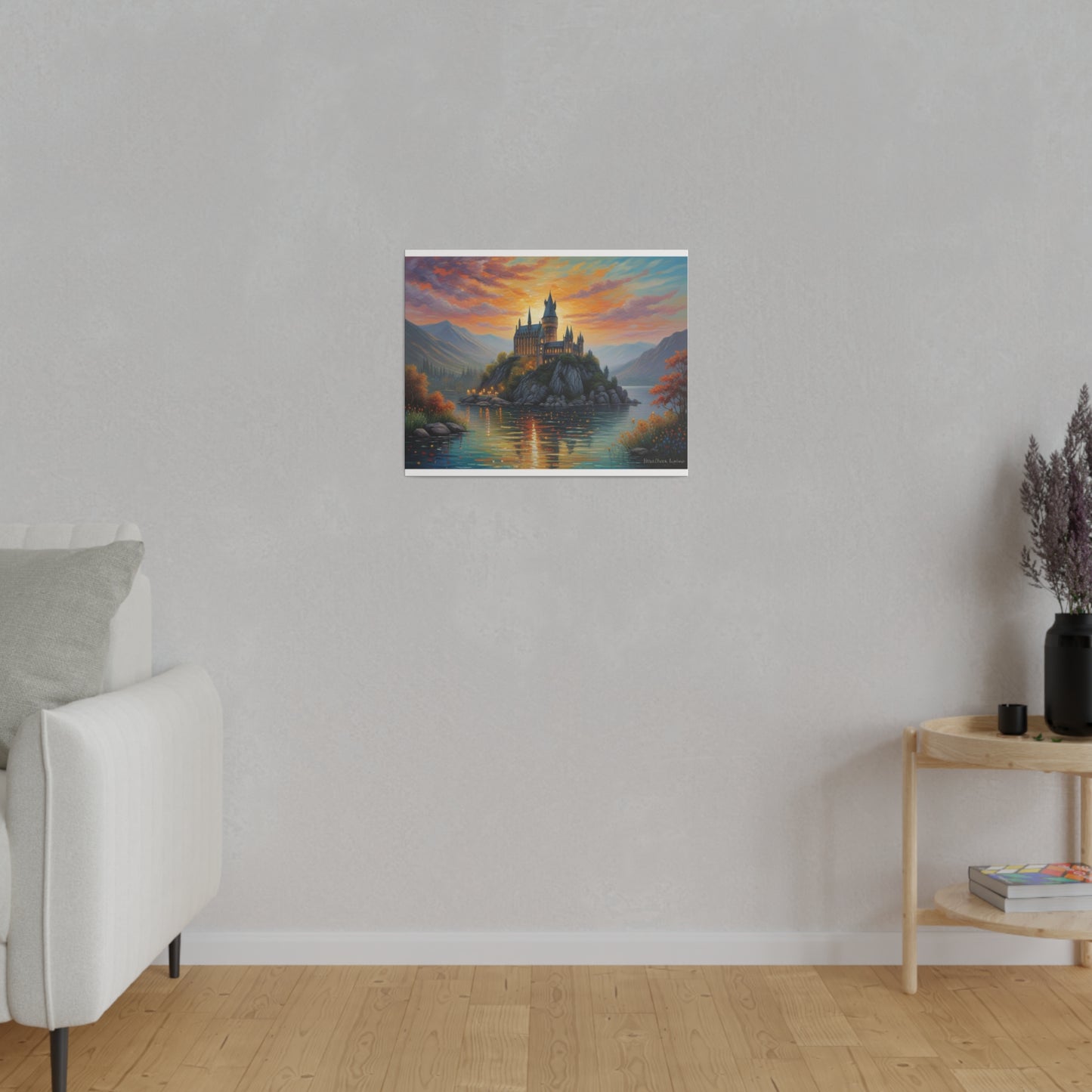 Hogwarts Like Castle, Wall Art, Matte Canvas, Stretched, 0.75"