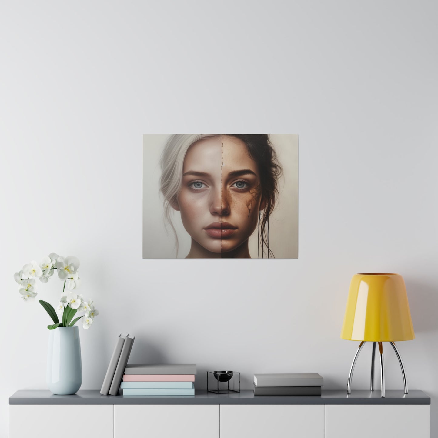 Woman, Face, Wall Art, Matte Canvas, Stretched, 0.75"