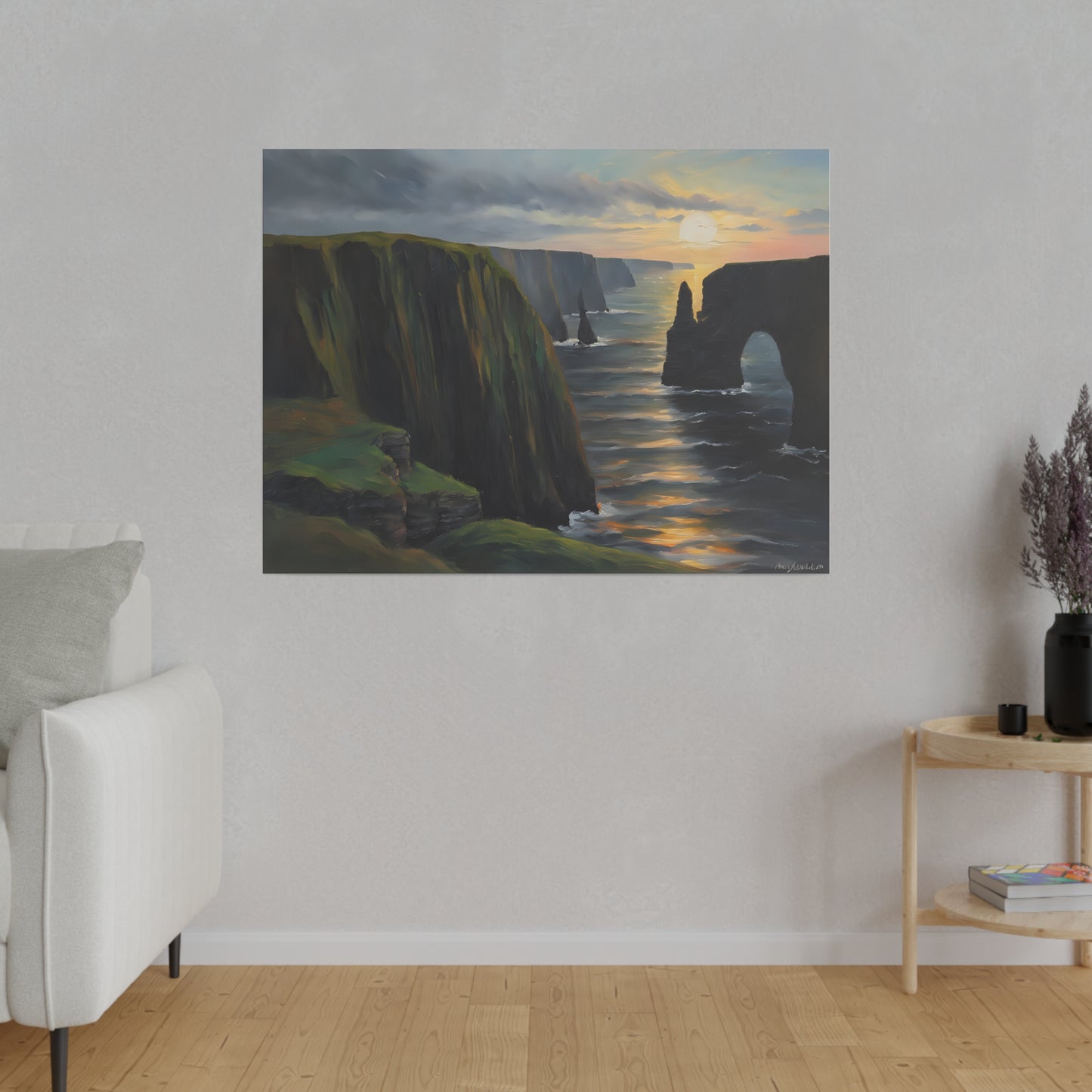 Irish Cliffs, Wall Art, Matte Canvas, Stretched, 0.75"