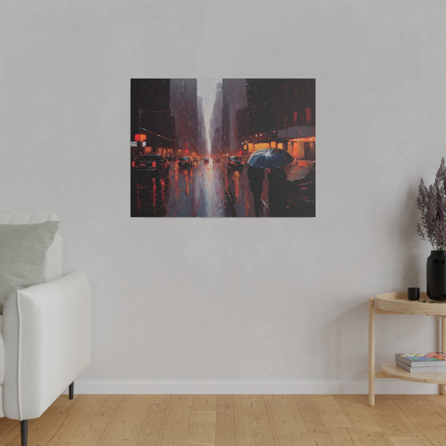 City Streets, Wall Art, Matte Canvas, Stretched, 0.75"