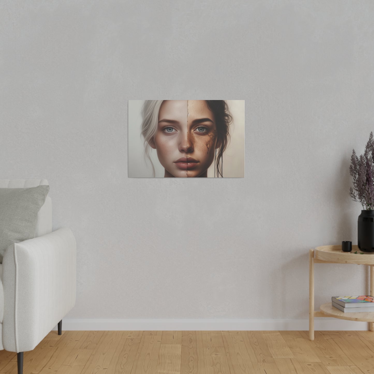 Woman, Face, Wall Art, Matte Canvas, Stretched, 0.75"