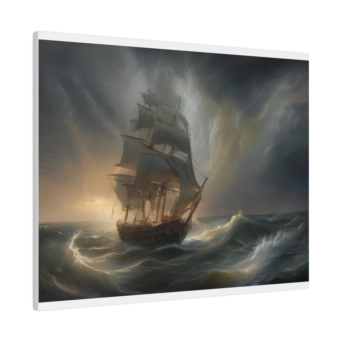 Sailing the Storm, Wall Art, Matte Canvas, Stretched, 0.75"