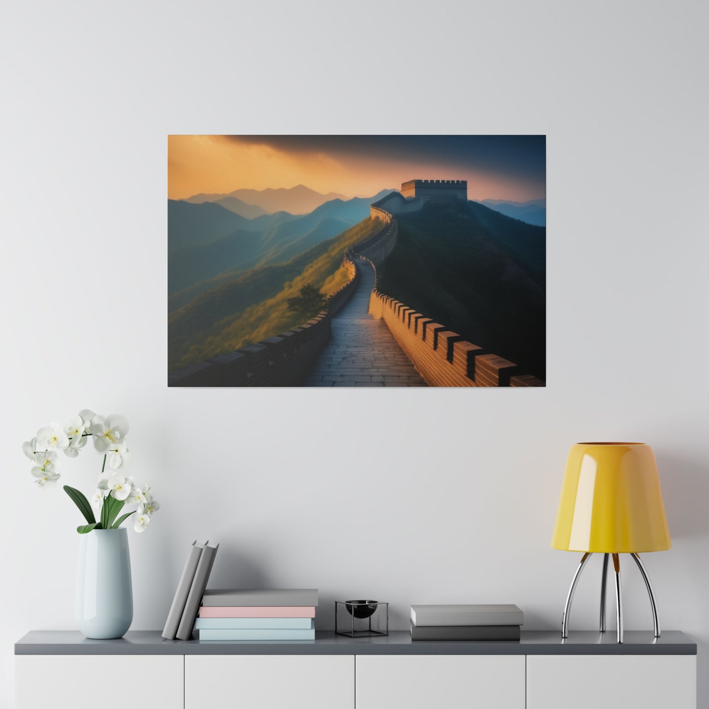 Great Wall Of China, Wall Art, Matte Canvas, Stretched, 0.75"