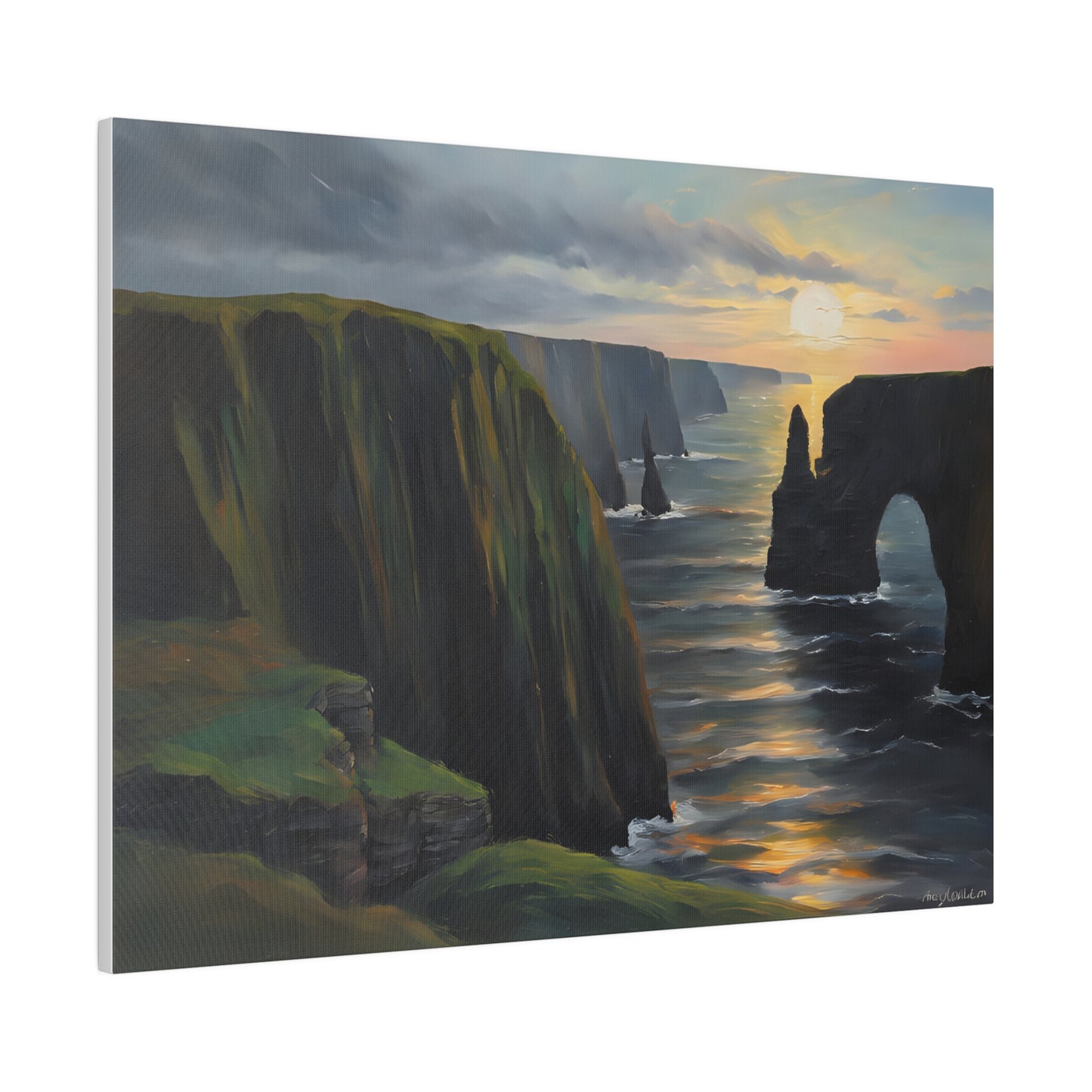 Irish Cliffs, Wall Art, Matte Canvas, Stretched, 0.75"