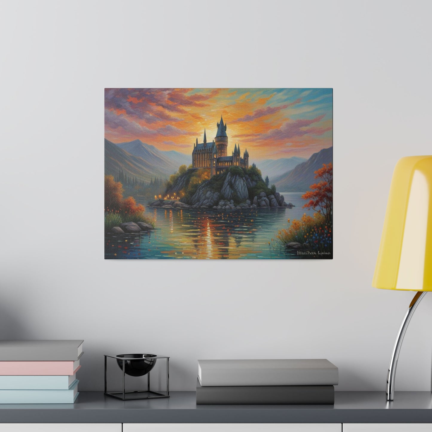 Hogwarts Like Castle, Wall Art, Matte Canvas, Stretched, 0.75"