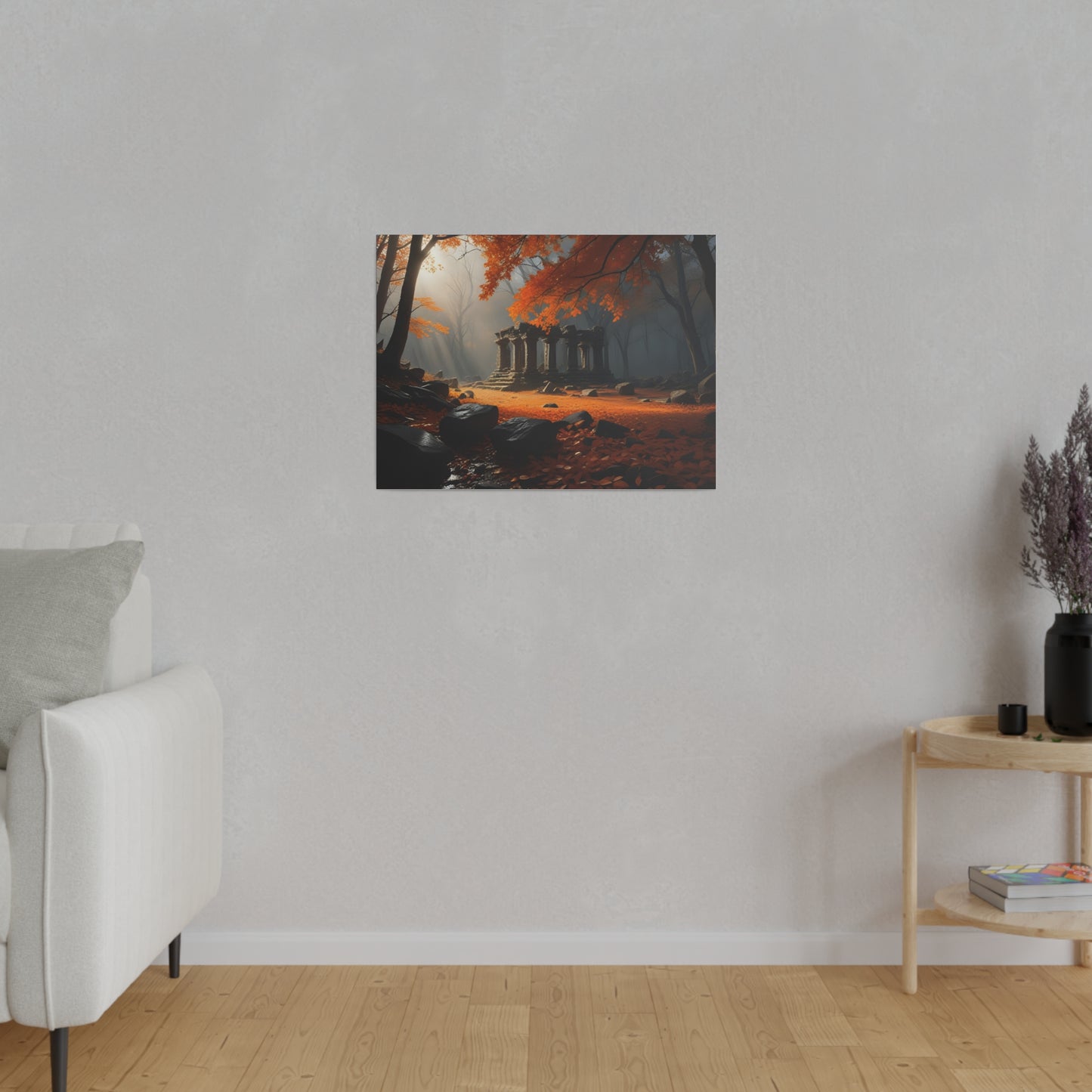 Ruins in the Woods, Wall Art, Matte Canvas, Stretched, 0.75"