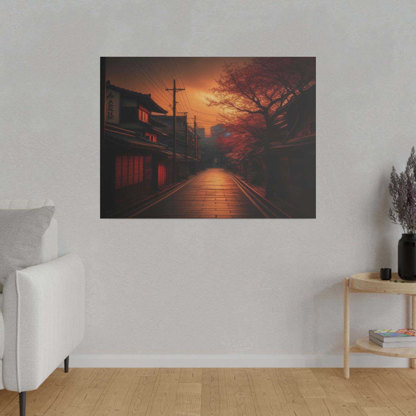 Japanese Village, Wall Art, Matte Canvas, Stretched, 0.75"