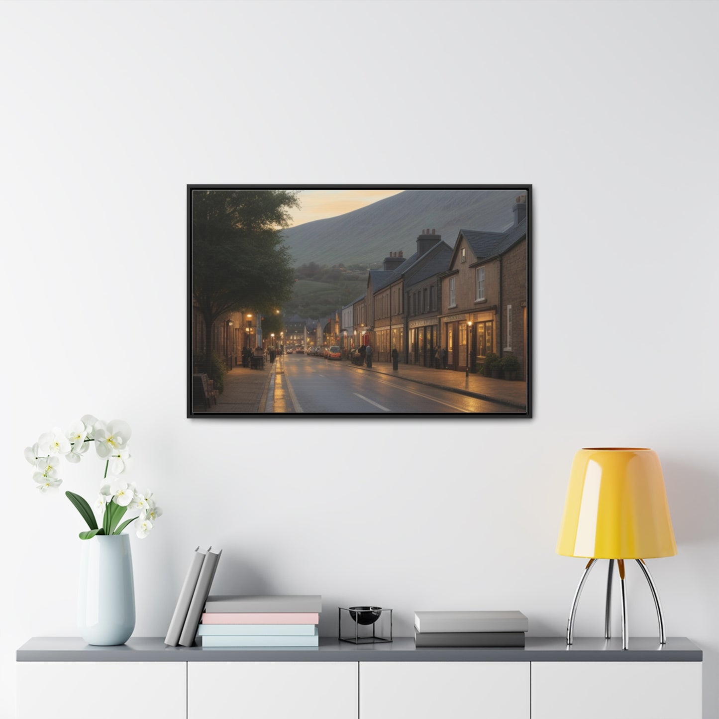 Town, Wall Art, Gallery Canvas Wraps, Horizontal Frame