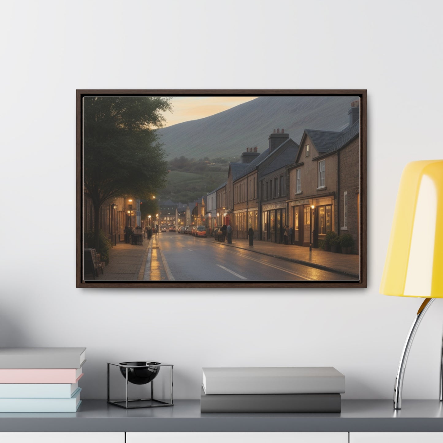 Town, Wall Art, Gallery Canvas Wraps, Horizontal Frame