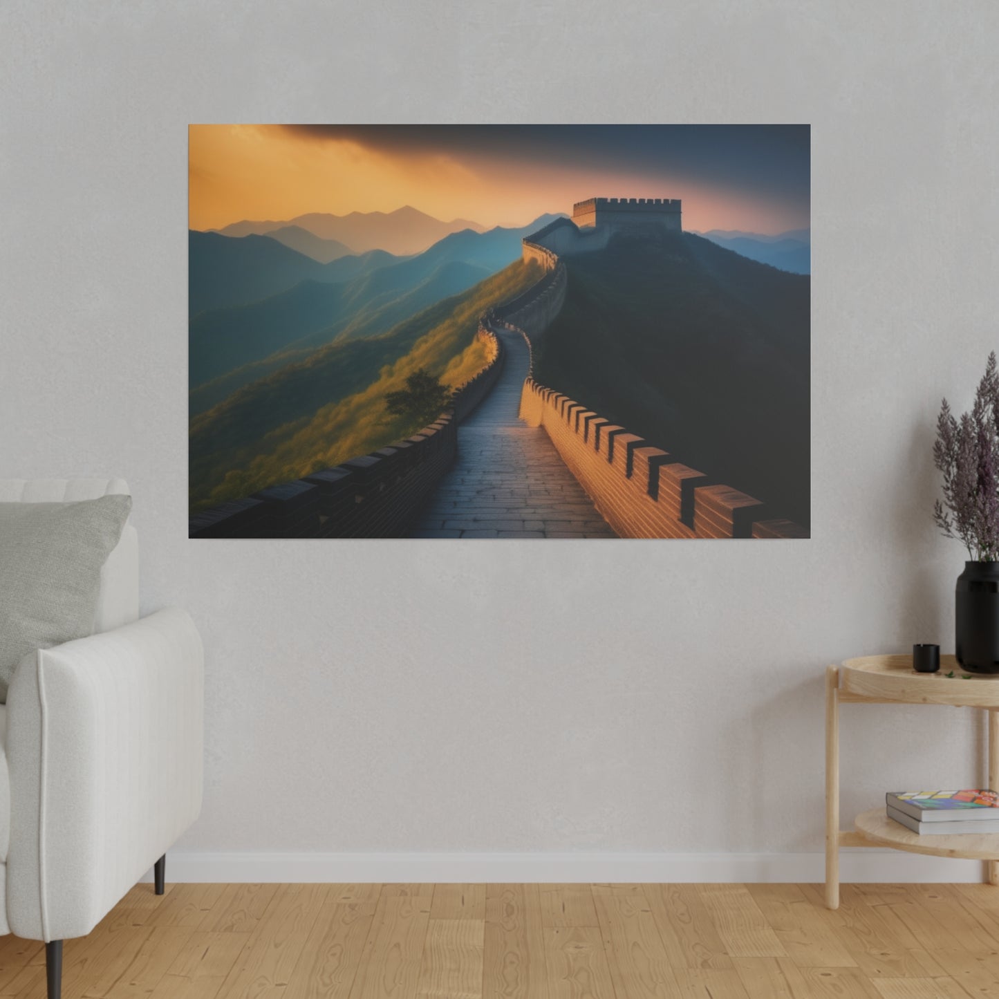 Great Wall Of China, Wall Art, Matte Canvas, Stretched, 0.75"