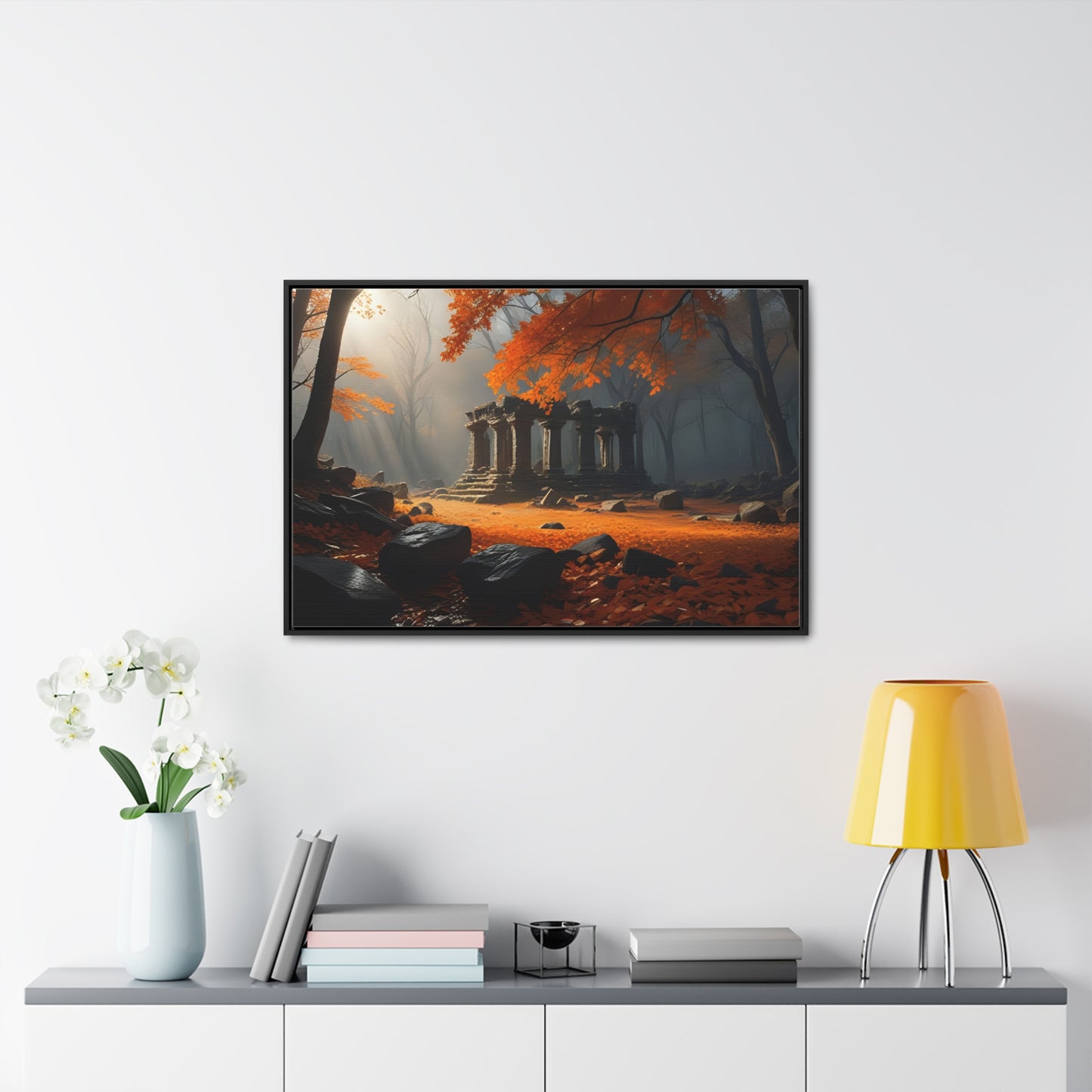 Ruins in the Wood, Wall Art, Gallery Canvas Wraps, Horizontal Frame