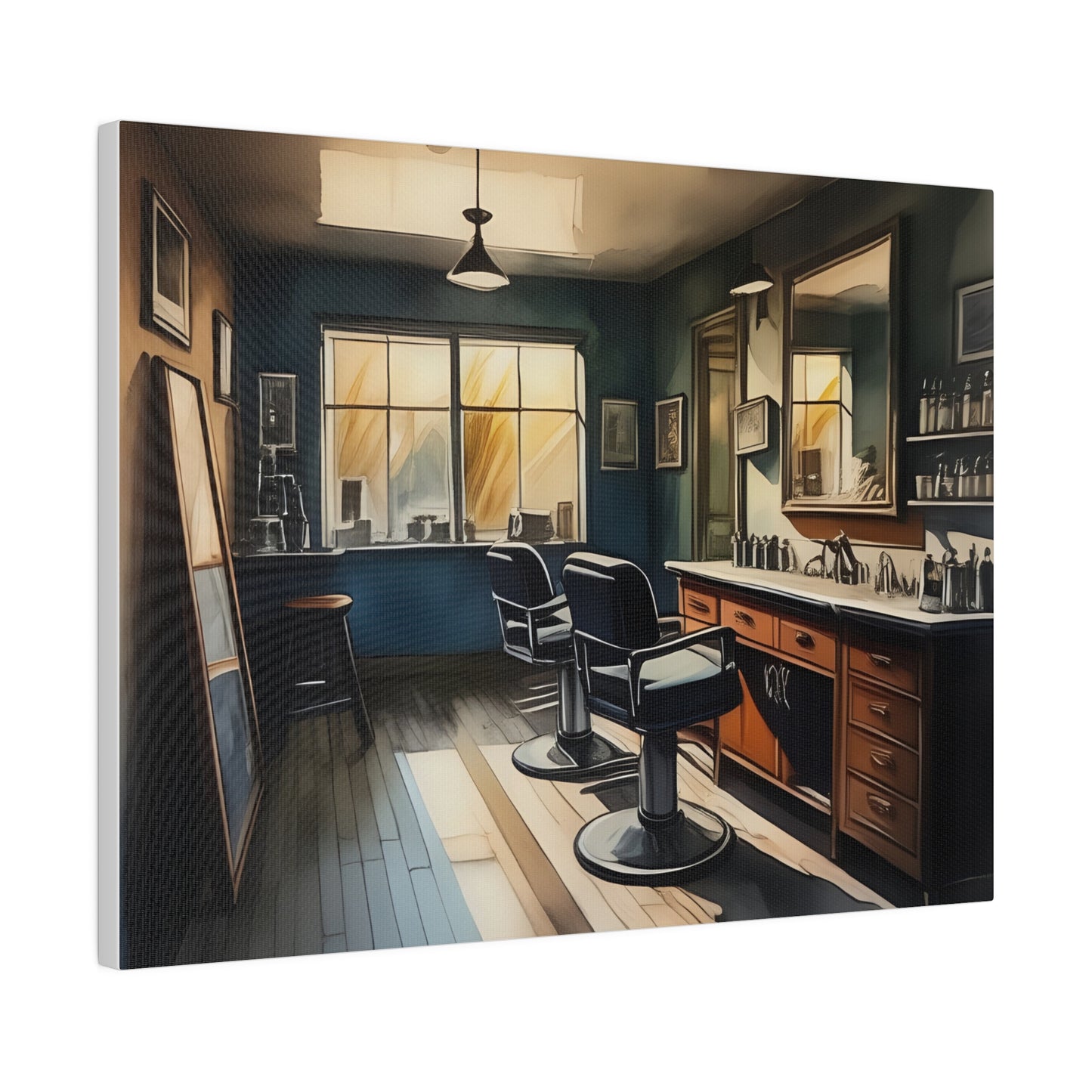 Barbershop, Wall Art, Matte Canvas, Stretched, 0.75"