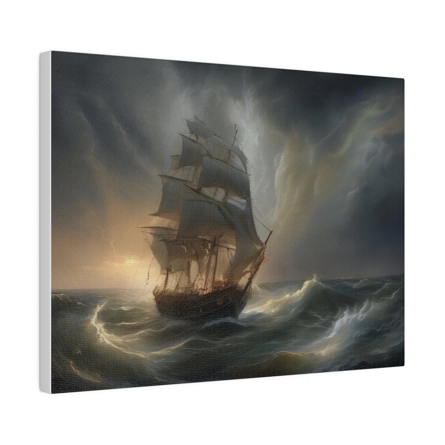 Sailing the Storm, Wall Art, Matte Canvas, Stretched, 0.75"